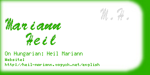 mariann heil business card